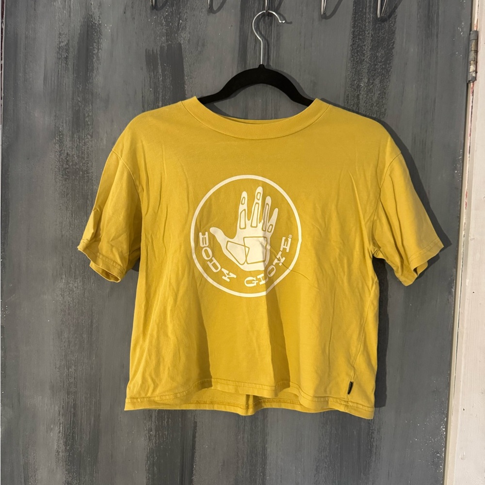 Yellow Body Glove Cropped T-Shirt